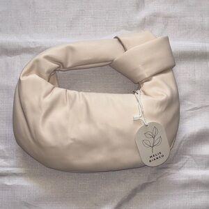 Melie Bianco Elegant Cream Knot Bag